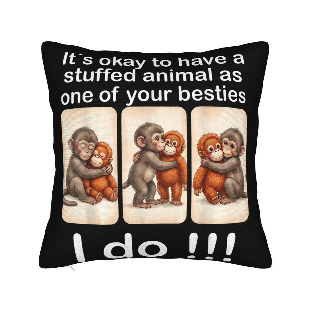 Baby Monkey Punch I Love Punch Pillow Cover Novelty Pillow Case For Sofa Home Decoration Design Pillowcases Gift