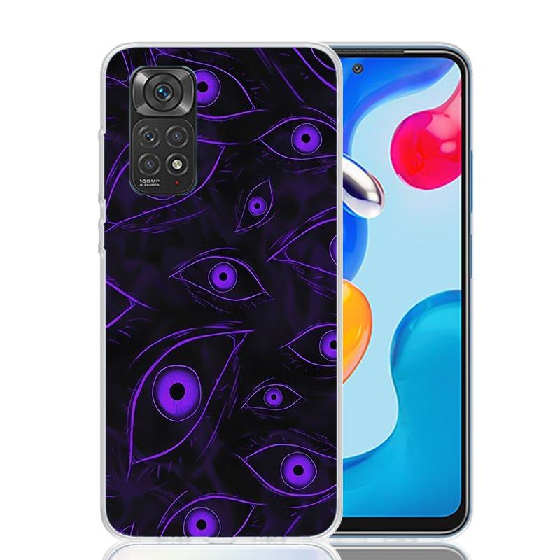 Чехол для телефона с пугающим лицом и глазами для Xiaomi Redmi Note 15 14 13 12S 12 Pro Plus 11S 11E 11 11T 10S 10 Арт Мягкий чехол с рисунком Redmi Not