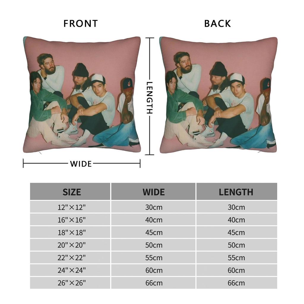Decorative Pillow Covers Turnstile Rock Band Tour Merchandise Living Room Throw Pillow Case Cover Square Multiple Sizes