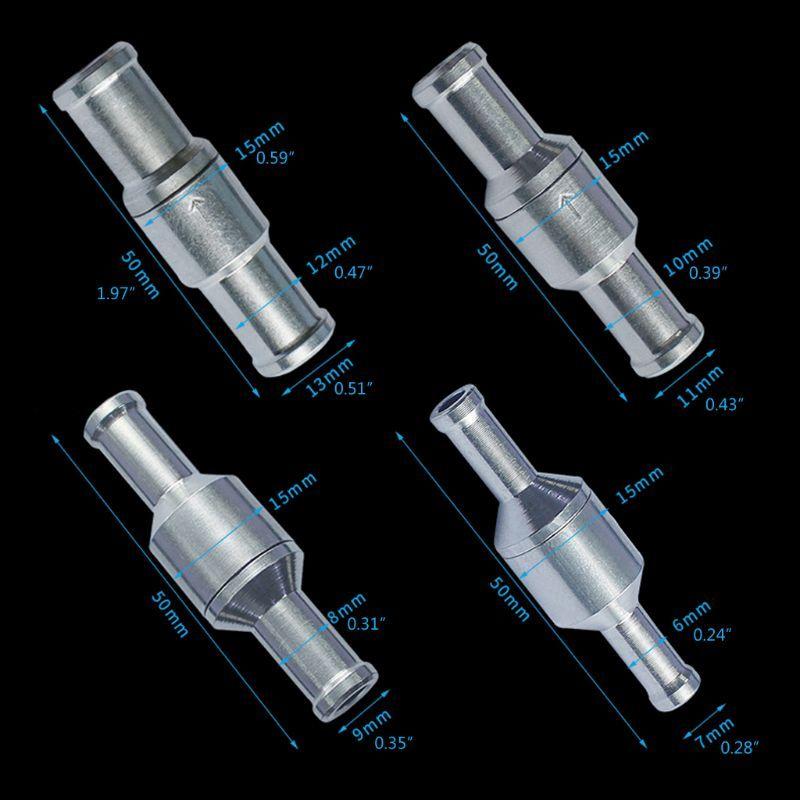 Non-Return One-Way Water Inline Fluids Check Valves For Fuel Liquid 6/8/10/12mm