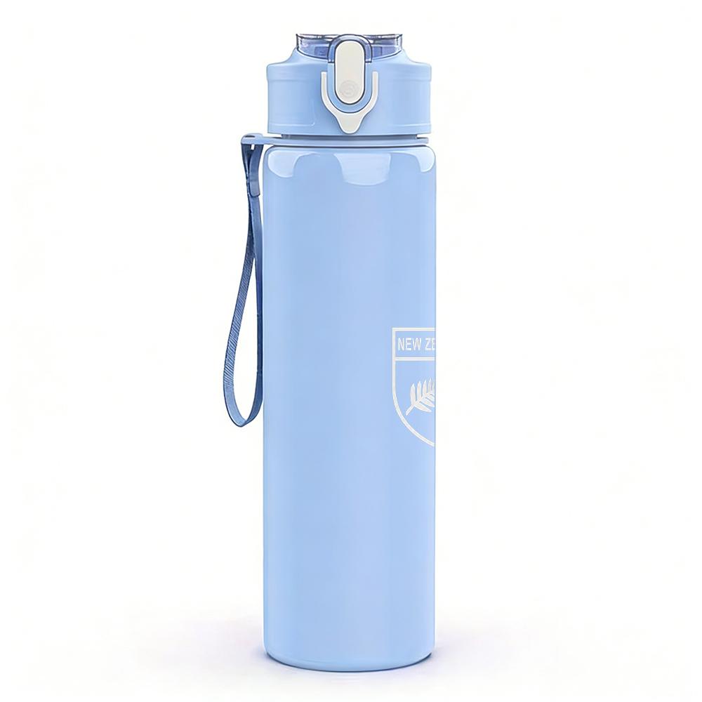 PC Number Ten Minimalist Grey Text Print 750ml colorful plastic sports water bottle leakproof pop up lid with straw for outdoor work home use