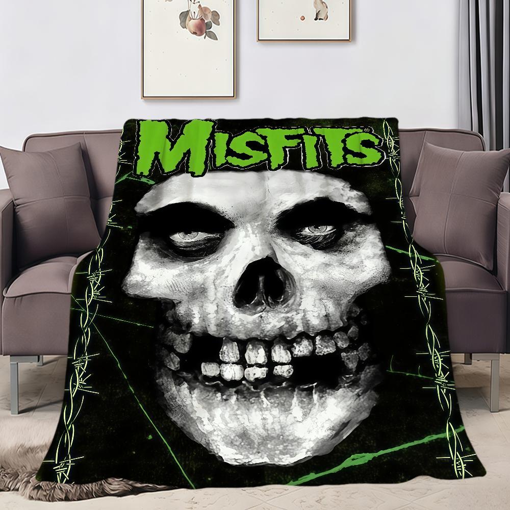 Крутая Garbage Punk Music ГРУППА M-Misfitstry m-Misfits Фланелевое мягкое теплое плюшевое одеяло диван гостиная hogar кровать дом Автомобиль портативное