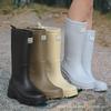 Women's Korean Style Mid-Tube Waterproof Rain Boots - Non-Slip Rubber Shoes for Autumn & Winter