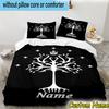 3PCS Custom Name Lord Rings5 Bedding Set Printed Duvet Cover Closure Includes 1 Duvet Cover & 2 Pillowcases for All Seasons Bedroom Decor