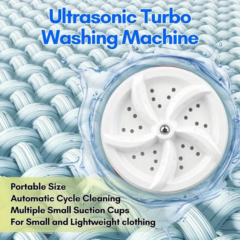 Mini Washing Machine Portable Turbine Washer Portable Washing Machine with USB and Speed Control for Travel Business Trip
