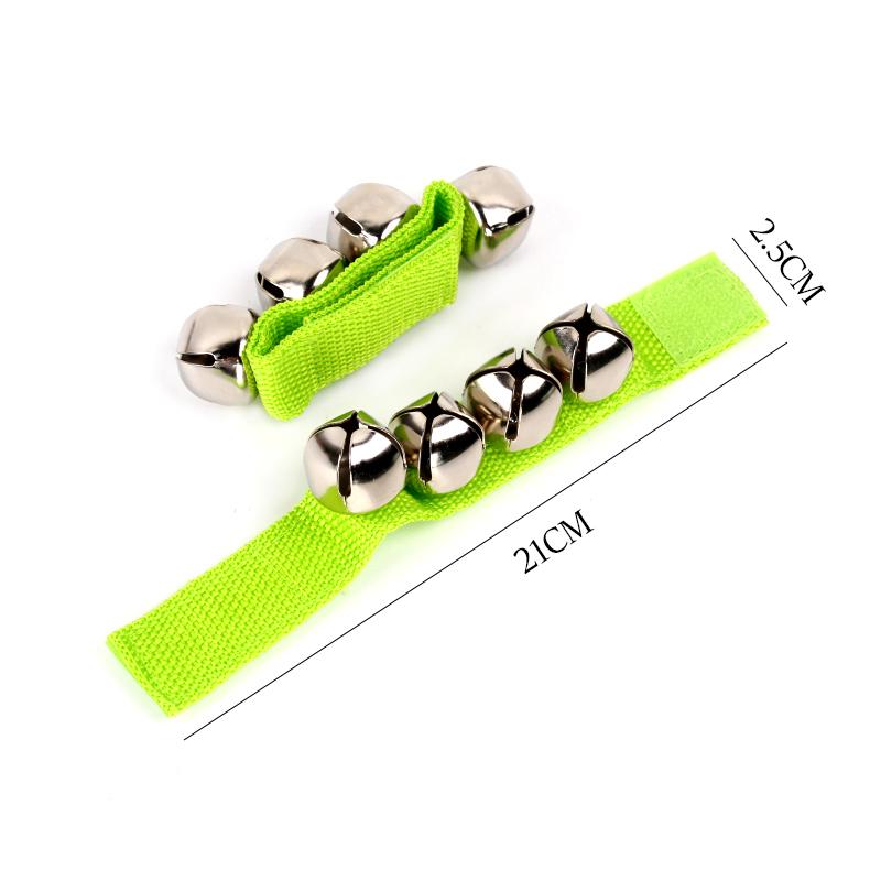 1 пара браслетов с бубенцами для детей, погремушки, игрушечные ударные, развивающие игрушки, носимые, нелегко деформируются, кольцо-бубенец Орф