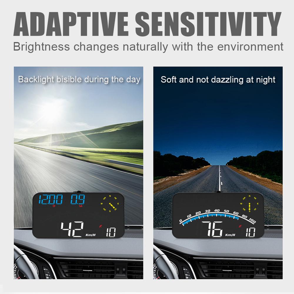 G10 Универсальный HUD GPS С сигнализацией превышения скорости и усталости вождения Спидометр Проекция на лобовое стекло Светодиодный дисплей Одометр