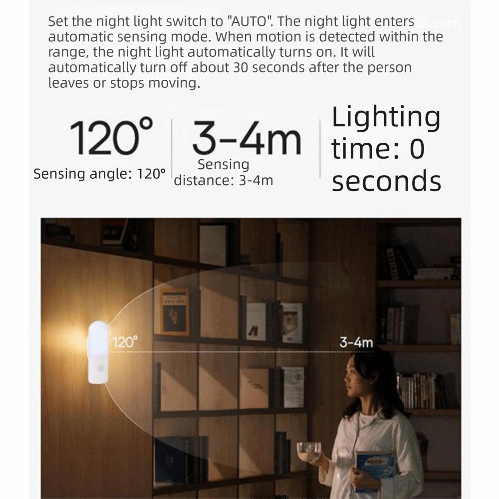 INS Motion Sensor Night Light Adjustable Brightness Atmosphere Light Smart Wall Light Indoor Light