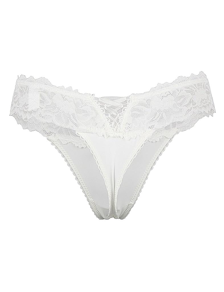Ohyeah Plus Size Sexy Panties with Lace Floral Long and Peach Sexy Lace Underwear Women's T-Back Print, Cute, Breathable, Soft, Legs, Butt, Panties,