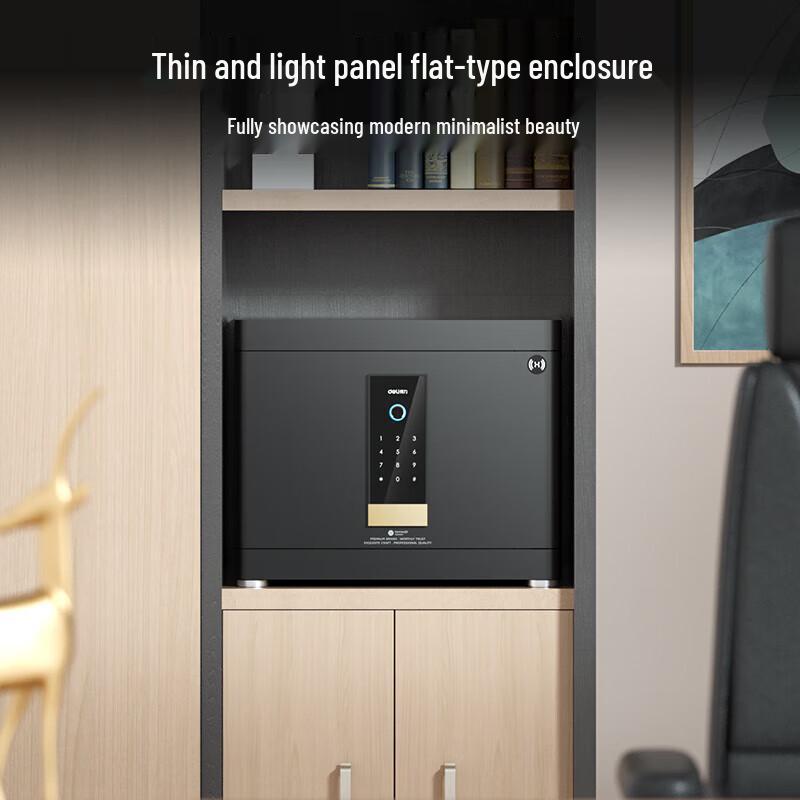 Deli 4111C Fingerprint & Password Security Safe Box