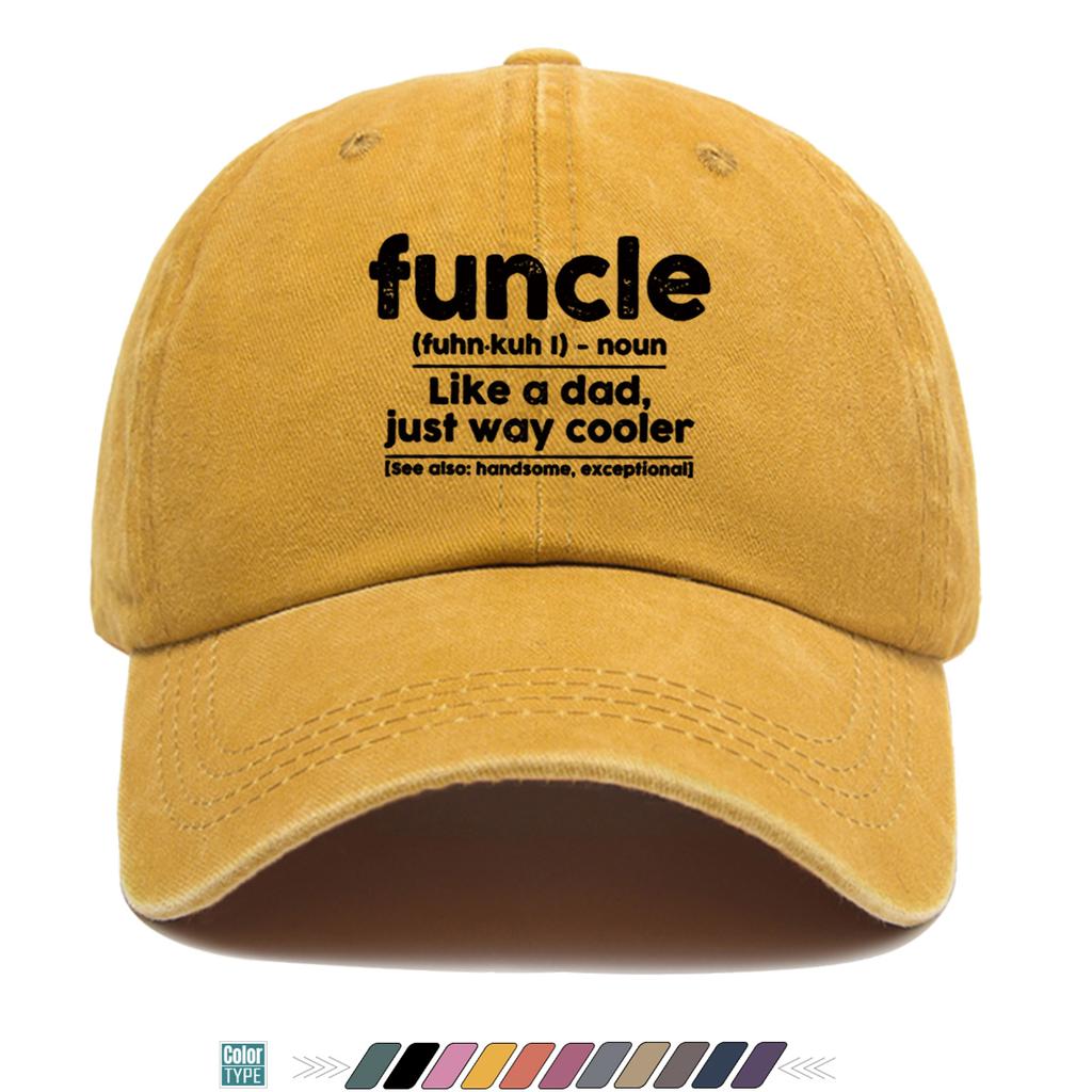 pc pcs Funcle Baseball Cap for Unisex Women Adjustable Snapback Hat with Fun Text Print funcle Lettering Lightweight Brea