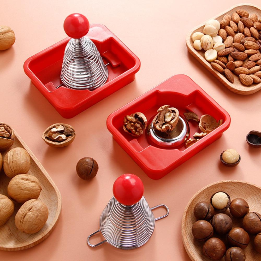 Professional Walnut Plier Stainless Steel Nut Shell Opener Spiral Spring Nutcracker  Pecans