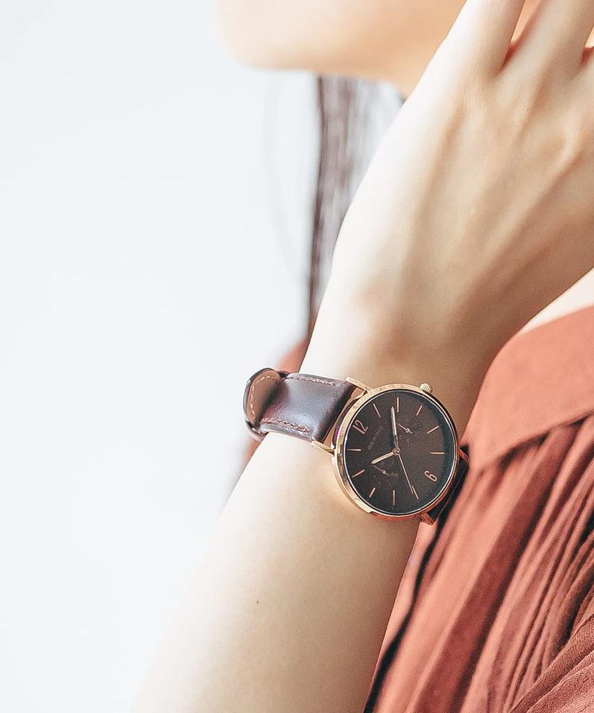 BERING Ремень Japan Limited из коричневой телячьей кожи с сеткой из коричневой нержавеющей стали, включает в себя 2 смены сапфирового стекла из розового золота, подлинный импортный продукт, 3 года