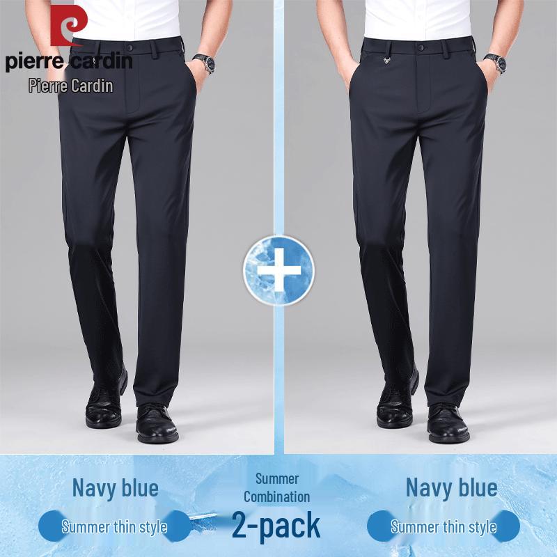 Pierre Cardin Мужские брюки прямого кроя в стиле business casual