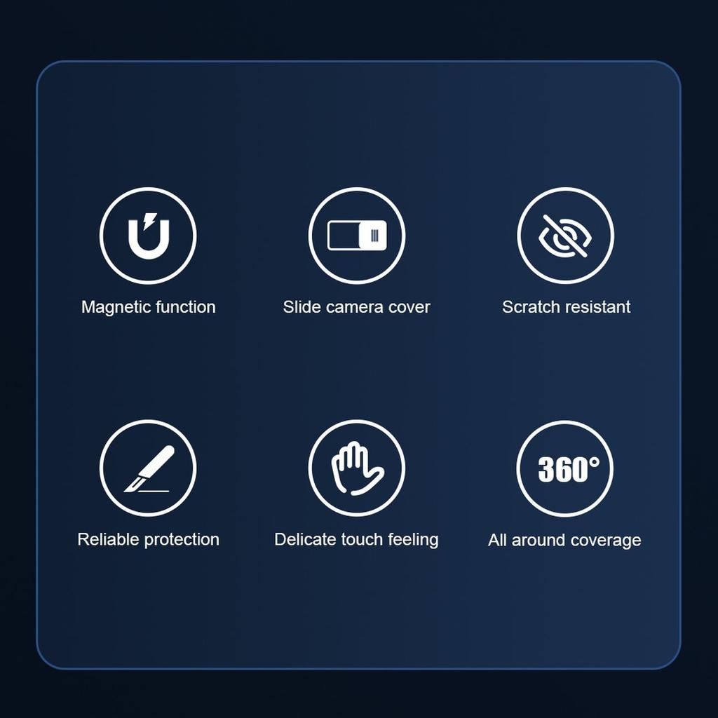 Магнитный чехол Nillkin CamShield Pro с MagSafe для iPhone 14 Pro Max - синий защитный чехол для камеры