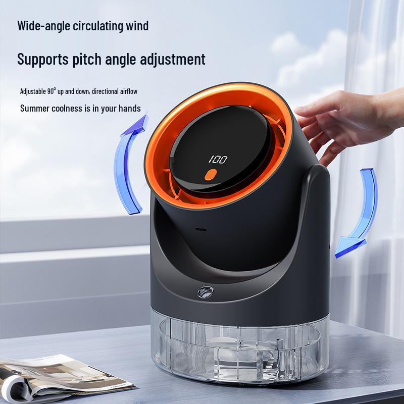 USB Rechargeable Multi-Functional Humidifying Desk Fan