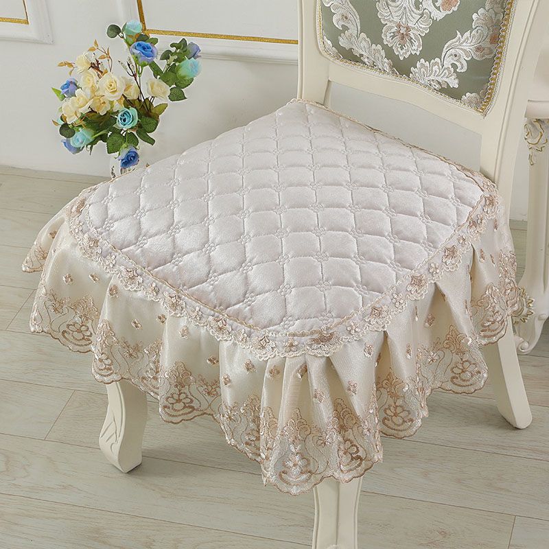 Элегантный кружевной декор 43*45 см, подушка для стула, противоскользящая подушка для сиденья в европейском стиле, домашний декор, обеденный офисный коврик
