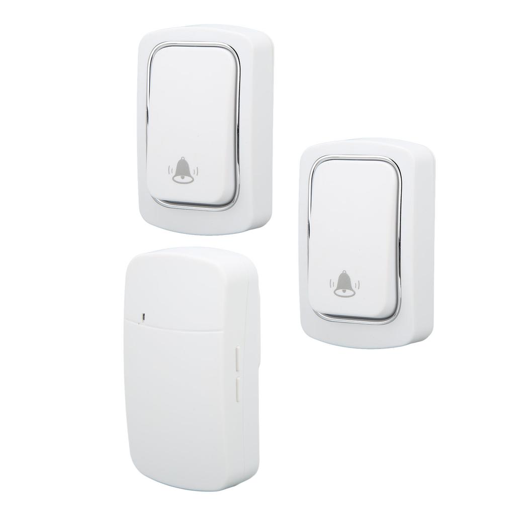 Self Powered Doorbell Set 2 Transmitter Long Range 38 Ringtones Battery Free for Home Villa AC