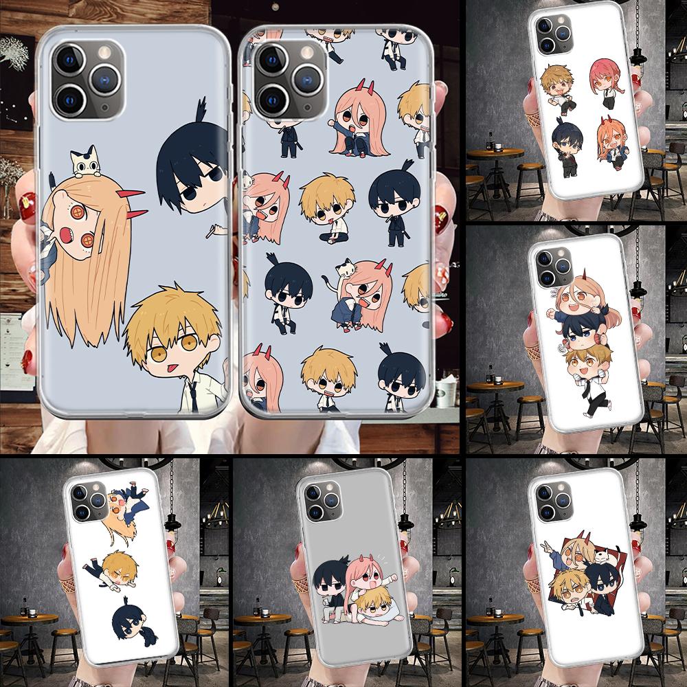 C-Человек-бензопила Милый Мягкий Чехол Для Телефона Для IPhone 11 17 Air 16E 16 Pro Max 15 + 14 Plus 13 Mini 12 Apple 7 SE 8 Fundas Coque 11 17