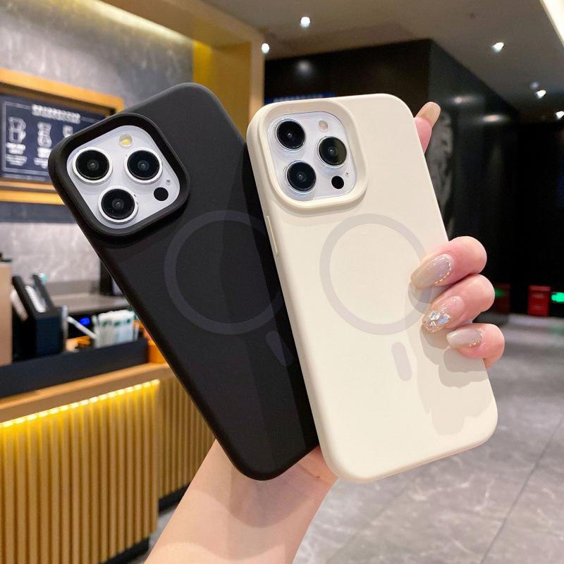 Магнитный чехол из жидкого силикона для iPhone 17 Pro Max, Полное покрытие, Защита от падений, Высококачественная защитная крышка для Apple 17.