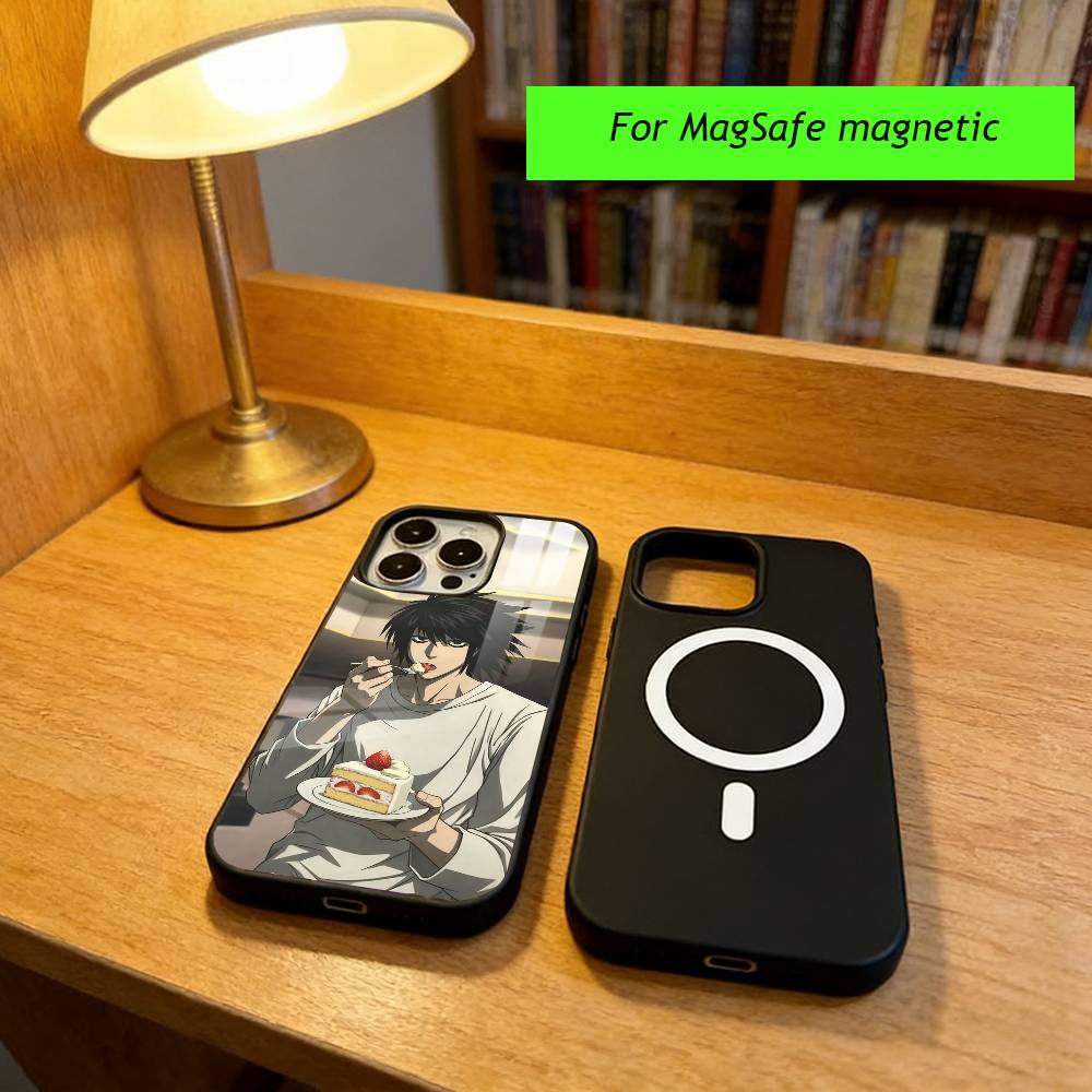 Anime D-Death N-Note L-Lawliet Phone Case For iPhone17,16,15,14,13,12,11 Plus,Pro Magnetic For Magsafe Wireless Charging