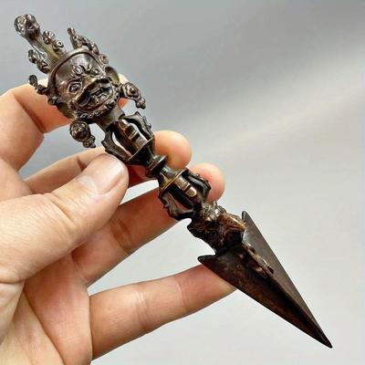 Винтажная ручная Ваджра Дордже Тибетский буддизм Отпугивающий Дьявола Артефакт Ритуал Магическая Голова Лошади Кулон Ожерелье Ювелирные Изделия Украшение Для Автомобиля
