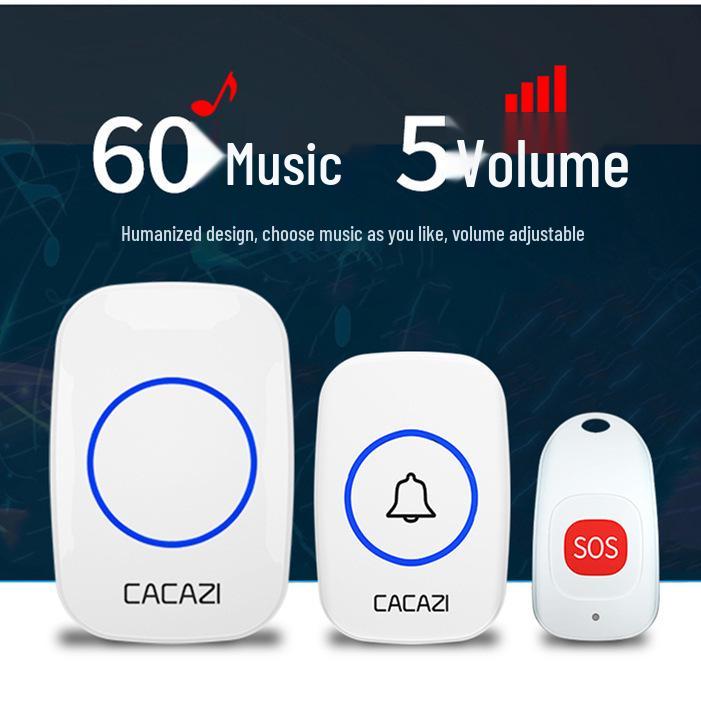 Wireless Remote Elderly Help Doorbell: Long-Range Emergency Call Ring Device