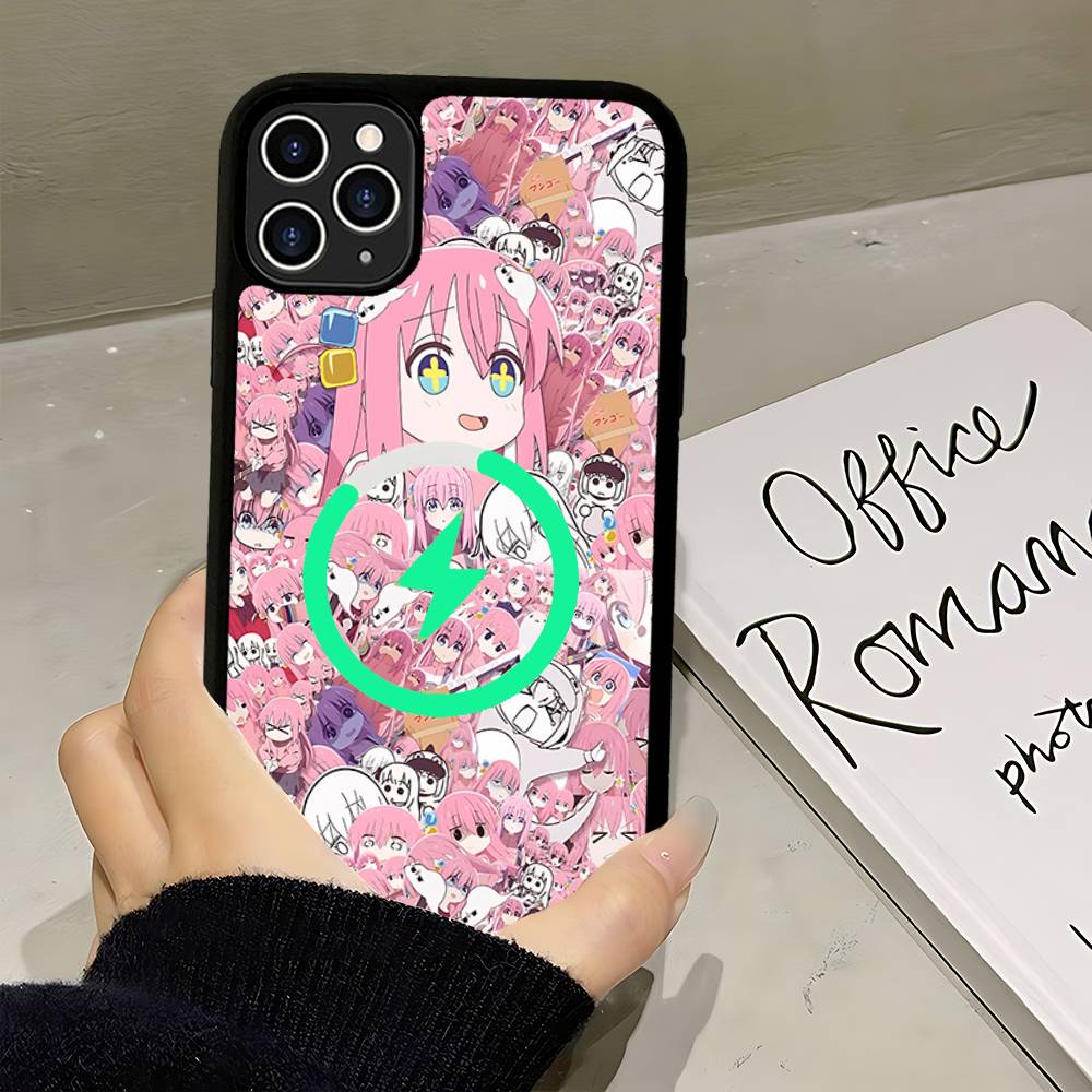 Anime Bocchi The Rock Magnetic Matte Phone Case For IPhone 16 17 15 14 13 12 11 For Magsafe Wireless Charge Cover