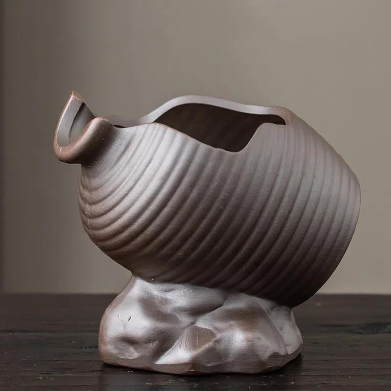 Винтажный крытый и уличный креативный цветочный горшок в форме бонсай, маленький и большой, фиолетовый, глиняный, керамический, зеленый, настольный, декоративный, для растений