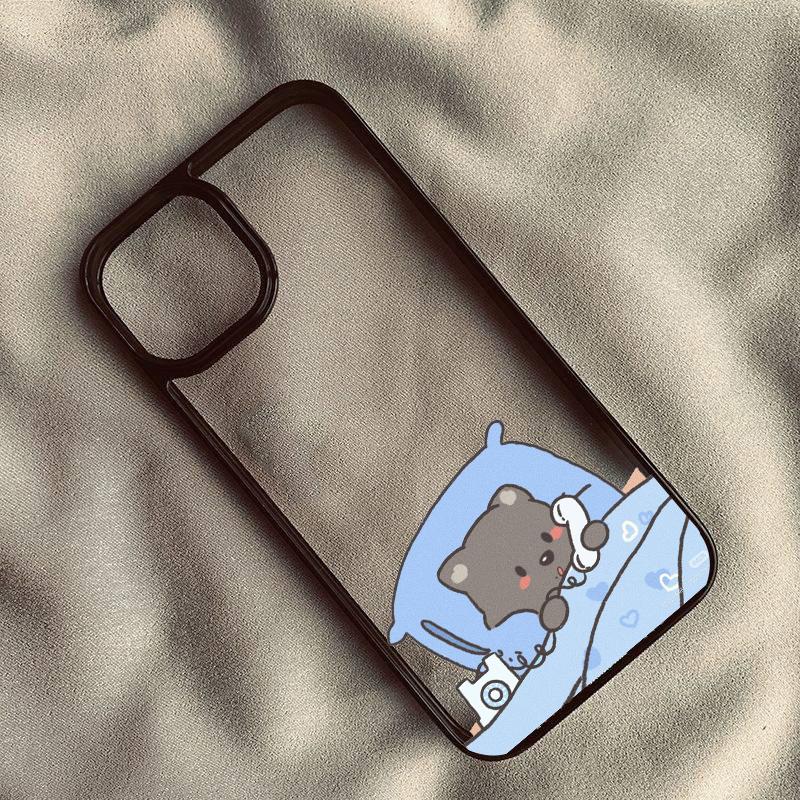 Забавный мультяшный чехол для телефона с парой свиньи и собаки для iPhone 16 15 14 13 11 Pro Max 12 Mini 7 8Plus, противоударный прозрачный твердый чехол-накладка с животным