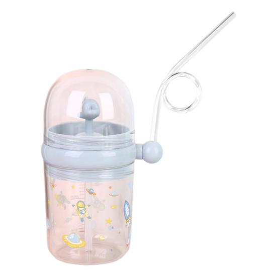 Кружка-брызгалка «Кит» с трубочкой, герметичная, многоразовая, поильник для детей, 260 мл, стакан-фонтан «Кит» для вечеринки, школы, пляжа
