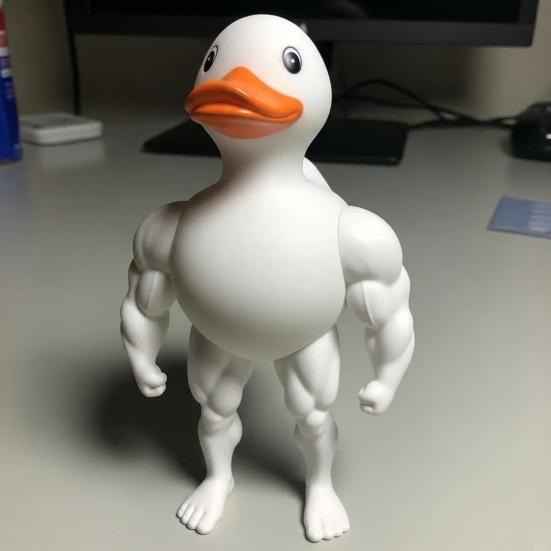 Фигурка мускулистой утки The Gym Bro of The Duck World, 3D-печатная статуэтка мускулистой утки, подарок для любителей фитнеса и любителей протеинового порошка