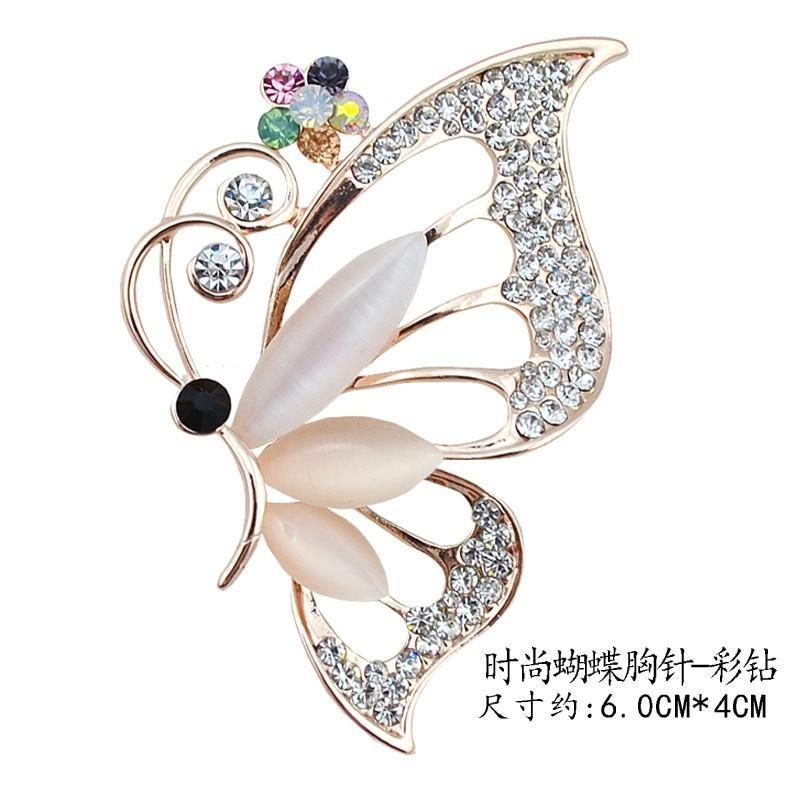 Brooch High-End Sense Niche High-End Women'S Silk Scarf Buckle Alloy Corsage Small Fragrant Wind Pearl Rhinestone High-End