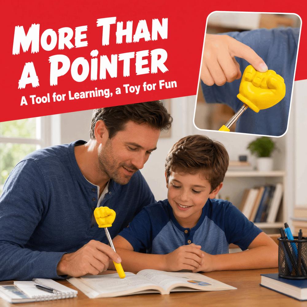 Retractable Teaching Pointer Fist Gesture Teacher Pointer Funny Pointing Wand Interactive Game