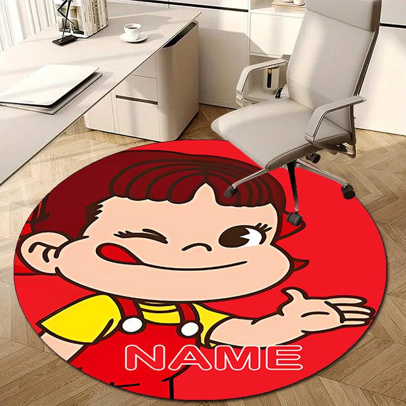 Personalized M-Milky Round Chair Office Rug - Perfect for Mat, Office Chair & More - Ideal Gift for Birthdays and Holidays