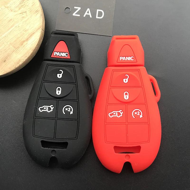 Силиконовый чехол-брелок ZAD для Jeep Grand Cherokee Compass Patriot для Fiat Chrysler 300 для Dodge JCUV Ddart Автостайлинг