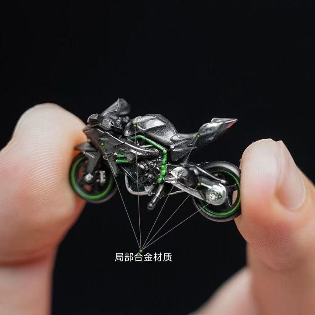 1:64 H2R Мотоцикл Ограниченная серия Симуляция Мини-модель Коллекция Украшение Мотоцикл Ручная работа Детская игрушка Подарок