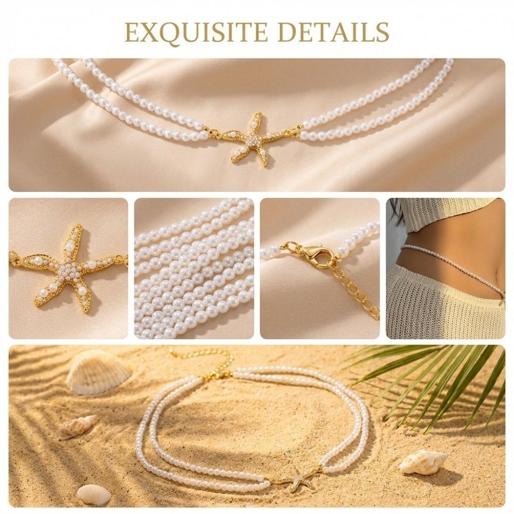 Starfish Pendant Waist Chain Bohemian Style Beach Bikini Chain New Body Chain Beach Wear