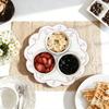 Круглая скатерть-подставка с фигурным краем, вышитая, декоративная, для стола, машинная стирка, для вечеринки, для домашнего обеденного стола, свадьбы, девичника