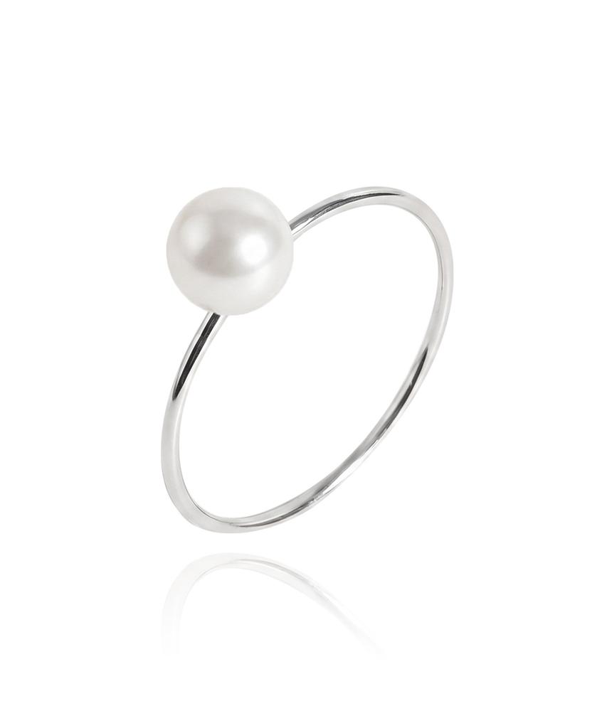 Helene Jewelry Кольцо Мисс из стерлингового серебра 925 пробы с пресноводным жемчугом 6 мм Кольцо с серебряной нитью (Тип D)