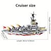 1068PCS Военный комбинированный строительный набор, все в 1 Cruiser Ocean Ship Building Blocks Set с военным кораблем Подарки для игрушек Мальчики Дети
