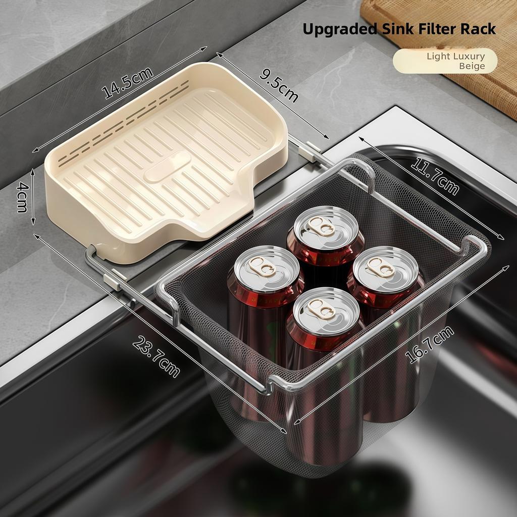 Многофункциональная дренажная корзина, фильтр для кухонной мойки, корзина для слива губки, полка для фильтра мусора, дуршлаг, подставка-органайзер для кухонной мойки
