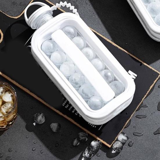 Форма для кубиков льда с крышкой 1,2 л, большая емкость, 2 в 1, бутылка для льда, складной лоток для кубиков льда без запаха, хоккейная машина