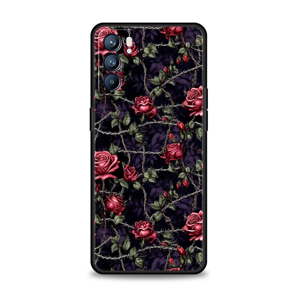 Oil Painting Flowers Pattern Design Phone Case For Oppo Reno 13 12 11 10 7 F Find X5 X6 A98 A80 A79 A78 A57 A54 A17 Pro Soft TPU