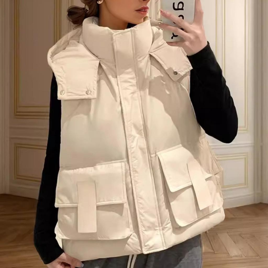 Womens Vests Fall Fashion Jackets Puffy Outfits Trendy Sleeveless Coats Outerwear Winter Clothes