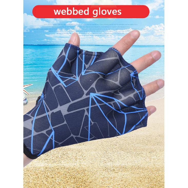 1 Pair Frog Type Silicone Girdles Swimming Hand Fins Flippers Finger Webbed Gloves Paddle Water Sports Accessories 6