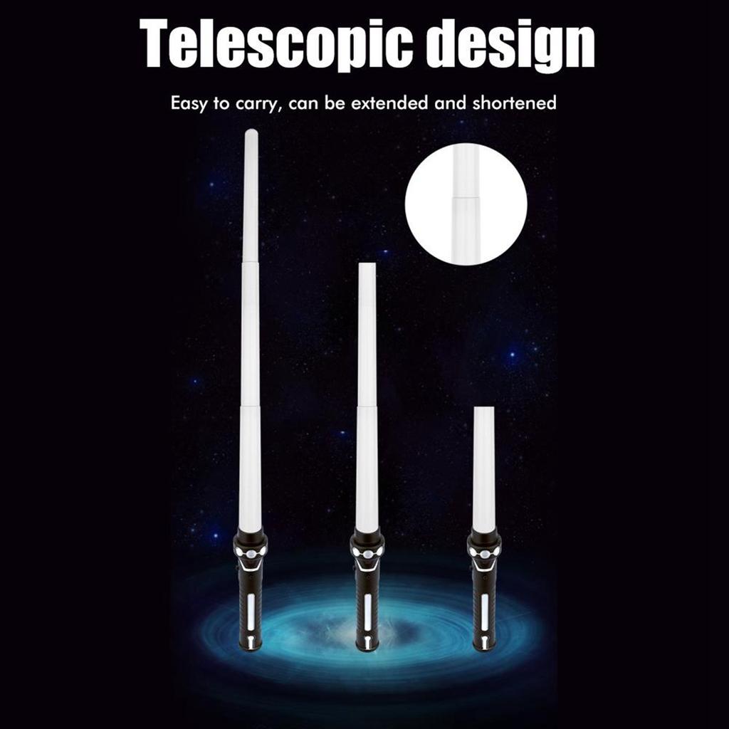 2 In 1 7 Colors Changing Light Up Sword Expandable Light Sword with Sound Cosplay Toy for Kids