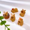 Mini Capybara Resin Miniature Figurine Resin Diy Accessories Desktop Small Ornaments Homemade Car Decoration Figurines