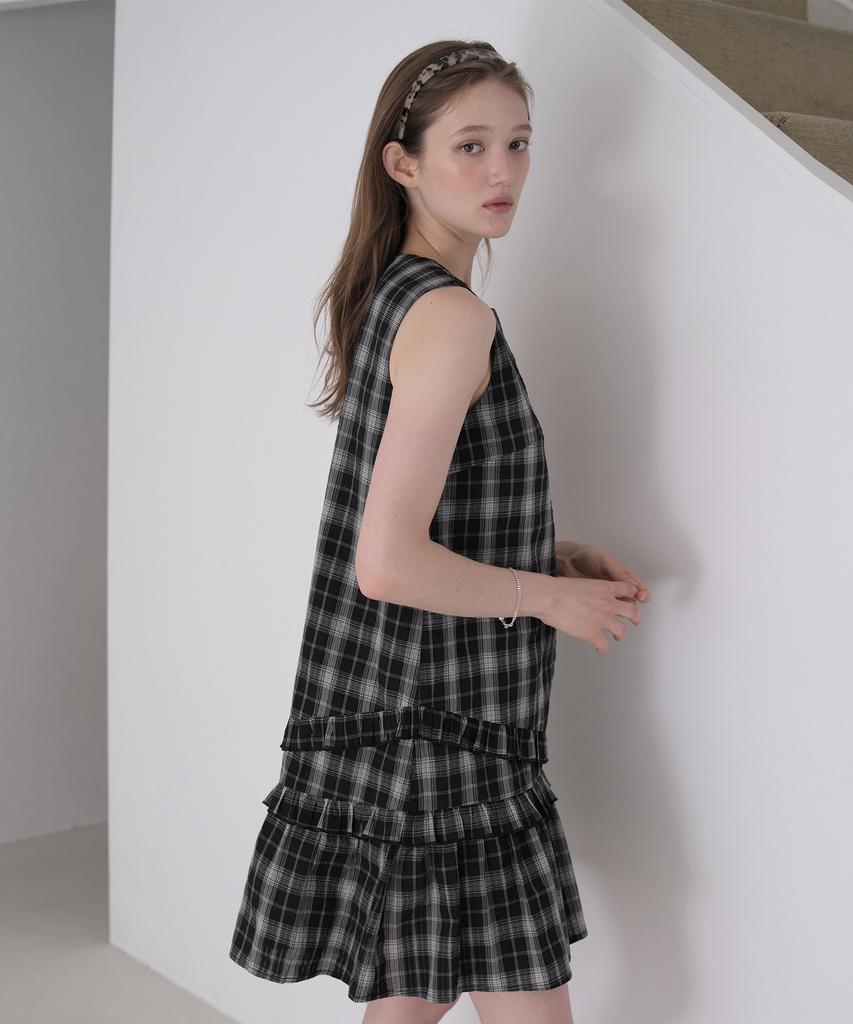 JUCYJUDY Платье в клетку с оборками Jzop329G