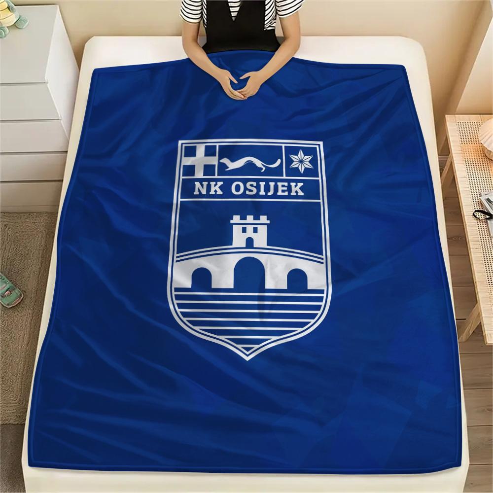 NK Osijek Print Flannel Blanket, High quality Comfortable for All Seasons, Home Decor, Warmth and Comfort